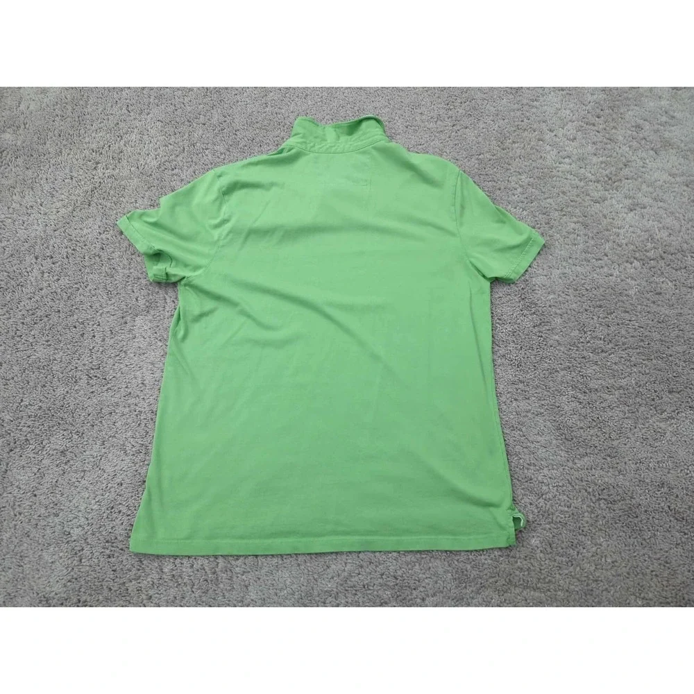Banana‎ Republic Polo Shirt Mens L Green Short Sleeve Chest Pocket Fitted Pima